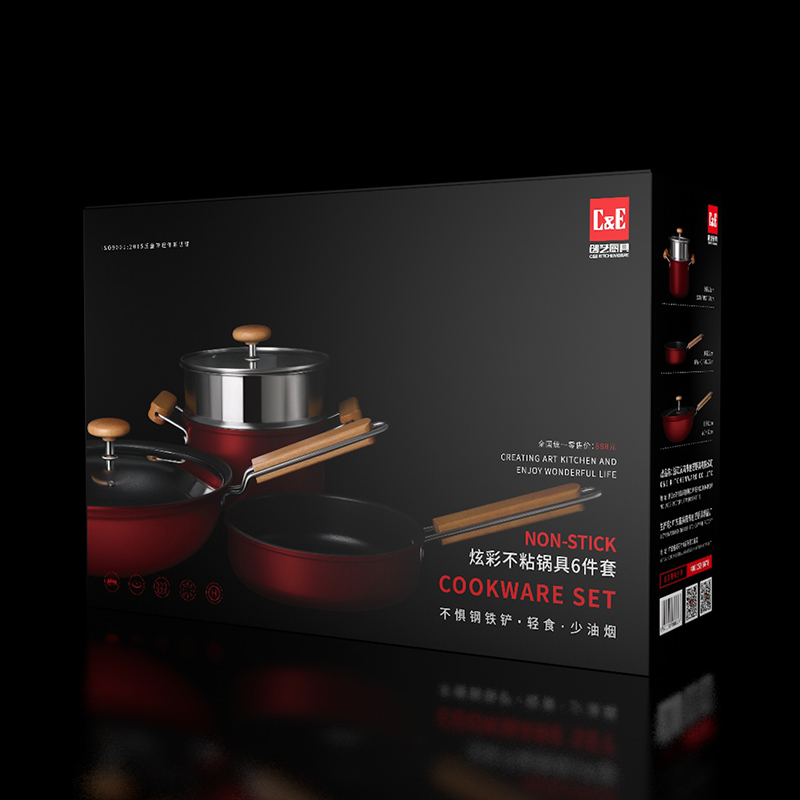 C&E創(chuàng)藝廚具 輕便式鍋具六件套